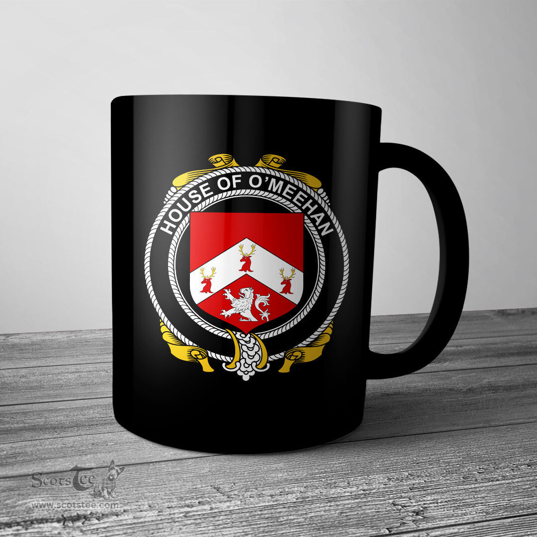 Irish House of O MEEHAN Coat of Arms Family Crest Ireland Mug Irish Mug