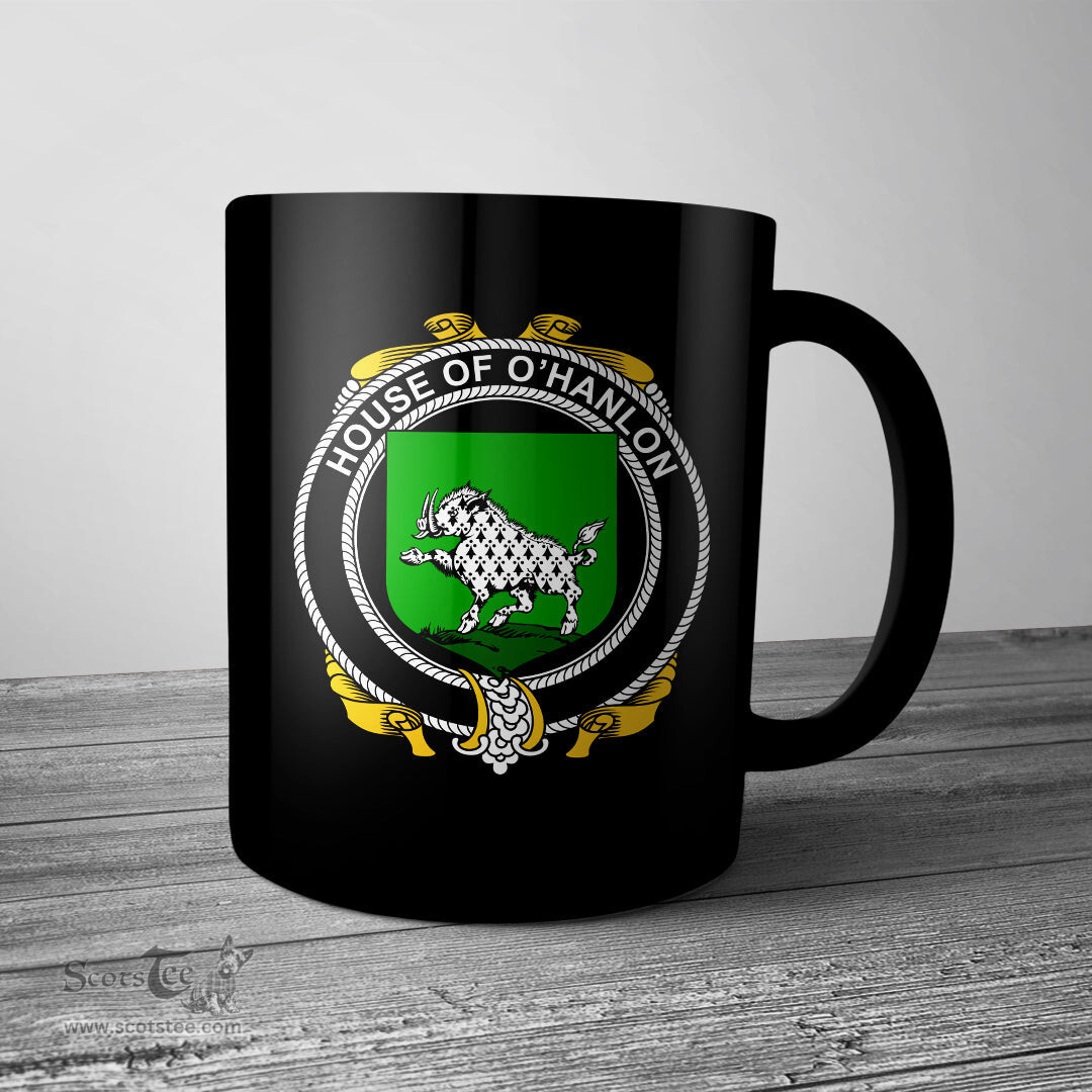 Irish House of O HANLON Coat of Arms Family Crest Ireland Mug Irish Mug