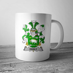 Irish Hanly or O Hanley Coat of Arms Family Crest Ireland Mug Irish Mug