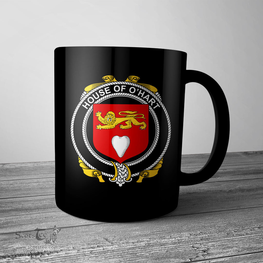 Irish House of O HART Coat of Arms Family Crest Ireland Mug Irish Mug