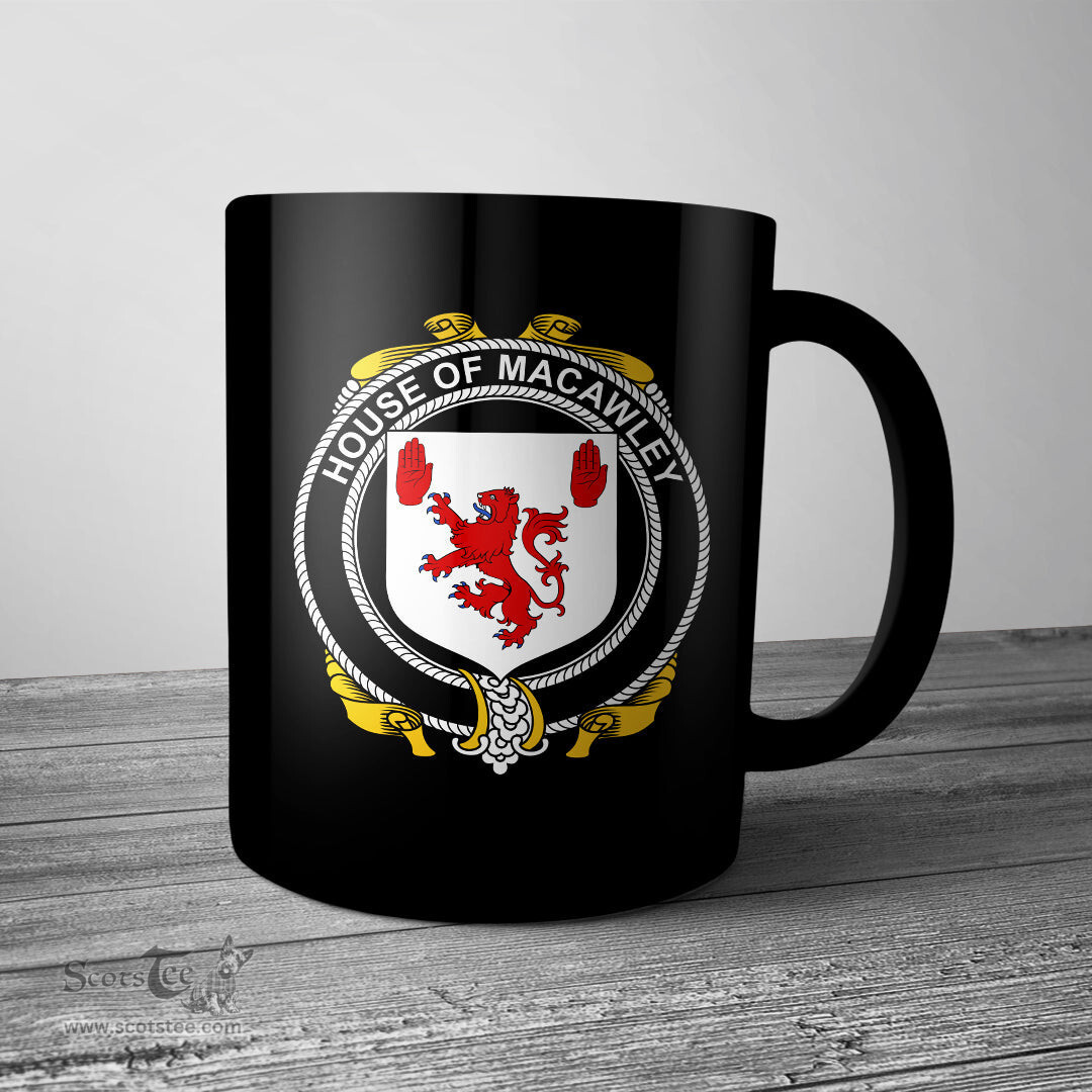 Irish House of MACAWLEY Coat of Arms Family Crest Ireland Mug Irish Mug