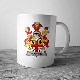 Irish Bourke Coat of Arms Family Crest Ireland Mug Irish Mug