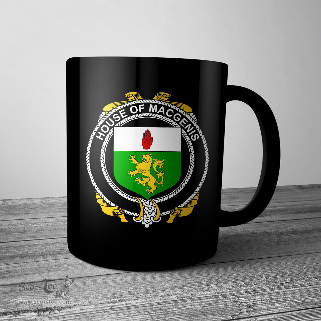 Irish House of MACGENIS Coat of Arms Family Crest Ireland Mug Irish Mug