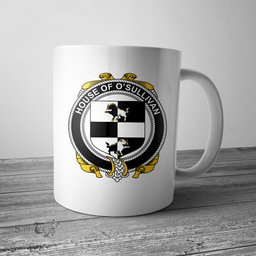 Irish House of O SULLIVAN (Beare) Coat of Arms Family Crest Ireland Mug Irish Mug