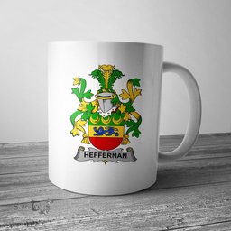 Irish Heffernan or O Heffernan Coat of Arms Family Crest Ireland Mug Irish Mug