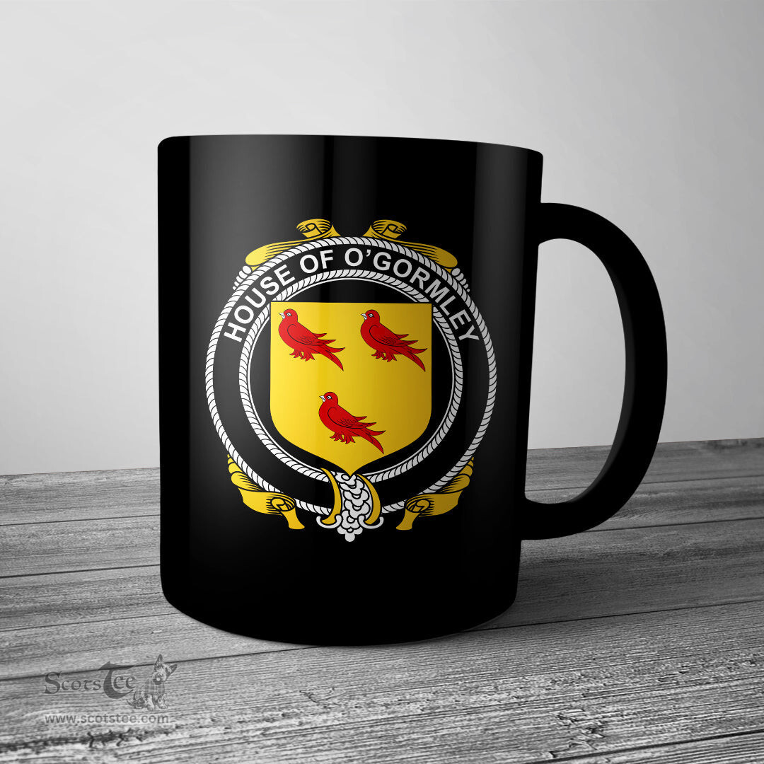 Irish House of O GORMLEY Coat of Arms Family Crest Ireland Mug Irish Mug