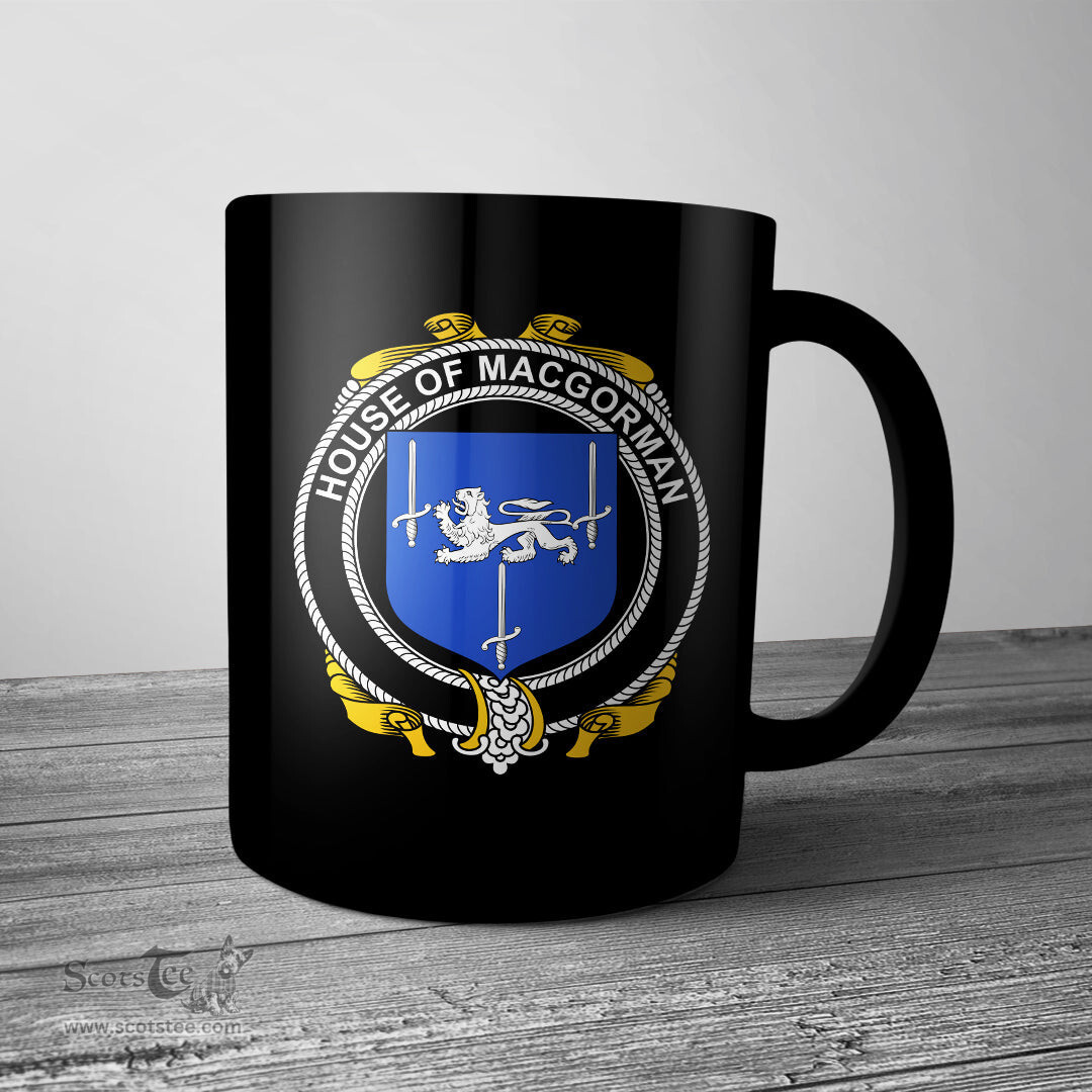 Irish House of MACGORMAN Coat of Arms Family Crest Ireland Mug Irish Mug