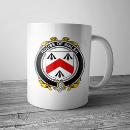 Irish House of WALSH Coat of Arms Family Crest Ireland Mug Irish Mug