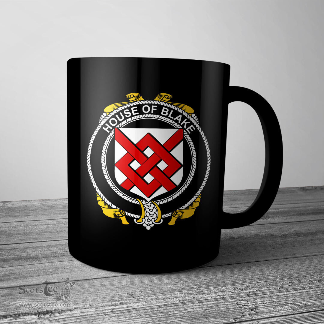 Irish House of BLAKE Coat of Arms Family Crest Ireland Mug Irish Mug