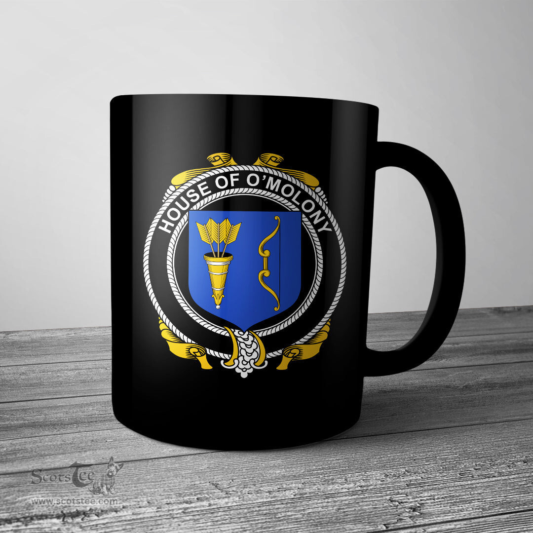 Irish House of O MOLONY Coat of Arms Family Crest Ireland Mug Irish Mug
