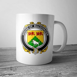 Irish House of MACDONOGH (Connacht) Coat of Arms Family Crest Ireland Mug Irish Mug