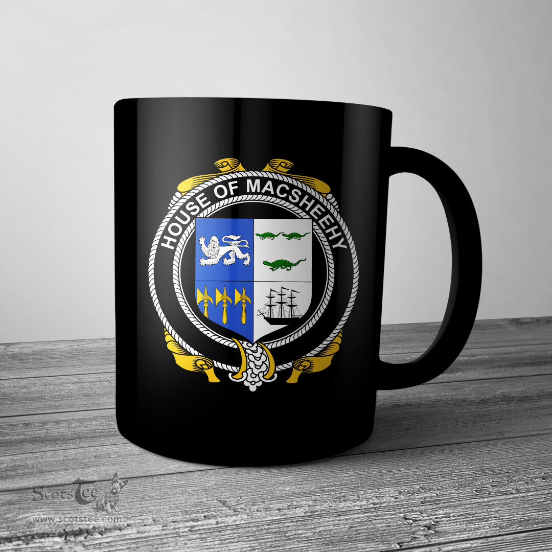 Irish House of MACSHEEHY Coat of Arms Family Crest Ireland Mug Irish Mug