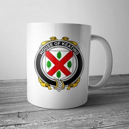 Irish House of KEATING Coat of Arms Family Crest Ireland Mug Irish Mug