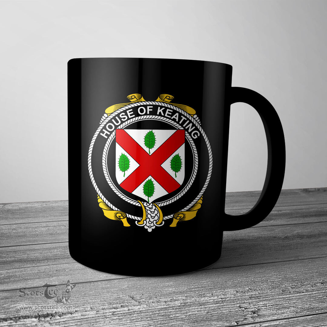 Irish House of KEATING Coat of Arms Family Crest Ireland Mug Irish Mug