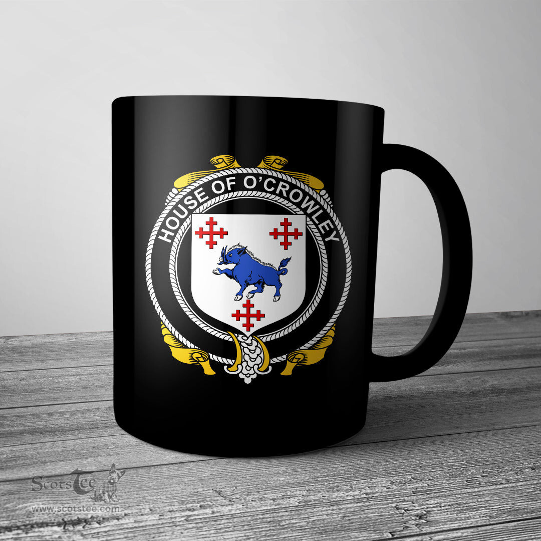 Irish House of CROWLEY Coat of Arms Family Crest Ireland Mug Irish Mug