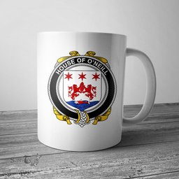 Irish House of O NEILL Coat of Arms Family Crest Ireland Mug Irish Mug