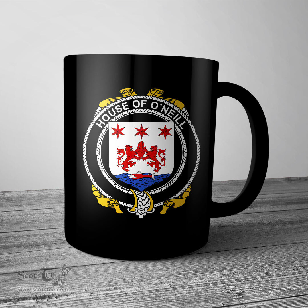 Irish House of O NEILL Coat of Arms Family Crest Ireland Mug Irish Mug