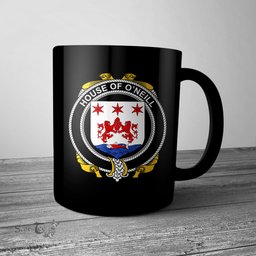 Irish House of O NEILL Coat of Arms Family Crest Ireland Mug Irish Mug