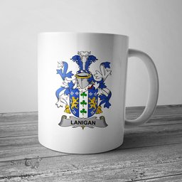 Irish Lanigan or O Lenigan Coat of Arms Family Crest Ireland Mug Irish Mug