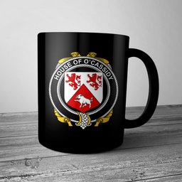 Irish House of O CASSIDY Coat of Arms Family Crest Ireland Mug Irish Mug
