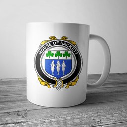 Irish House of HACKETT Coat of Arms Family Crest Ireland Mug Irish Mug