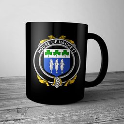 Irish House of HACKETT Coat of Arms Family Crest Ireland Mug Irish Mug