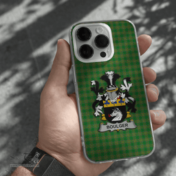 Irish Boulger or O Bolger Coat of Arms Family Crest Ireland Phone Case Irish National Tartan Irish County Phone Case