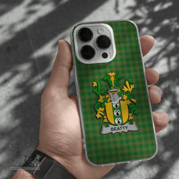 Irish Beatty or Betagh Coat of Arms Family Crest Ireland Phone Case Irish National Tartan Irish County Phone Case