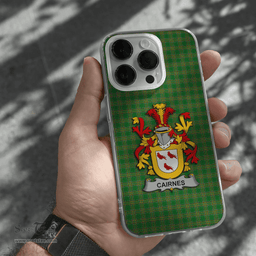 Irish Cairnes Coat of Arms Family Crest Ireland Phone Case Irish National Tartan Irish County Phone Case