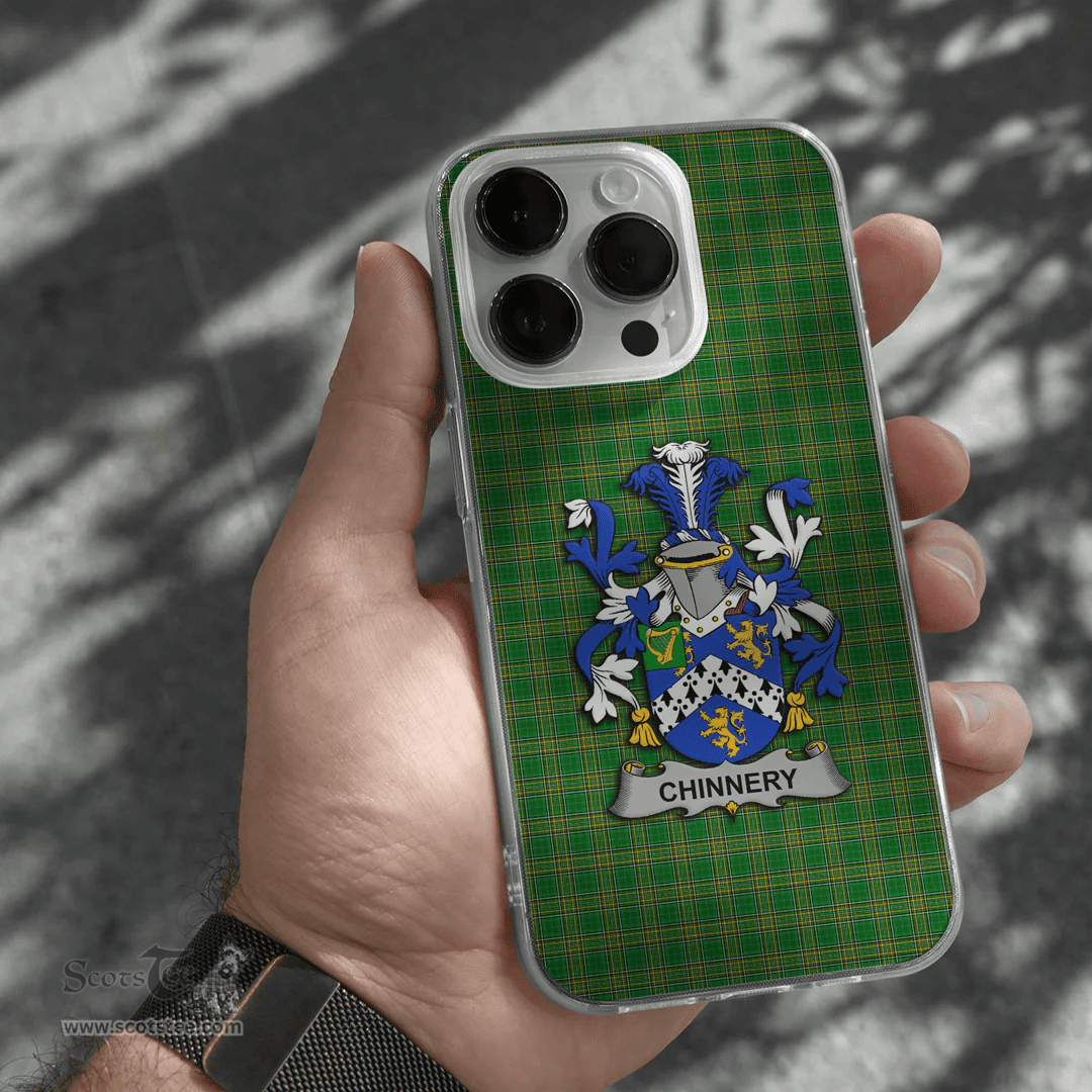 Irish Chinnery Coat of Arms Family Crest Ireland Phone Case Irish National Tartan Irish County Phone Case