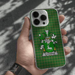 Irish Connor or O Connor (Corcomroe) Coat of Arms Family Crest Ireland Phone Case Irish National Tartan Irish County Phone Case