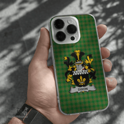 Irish Dixon Coat of Arms Family Crest Ireland Phone Case Irish National Tartan Irish County Phone Case