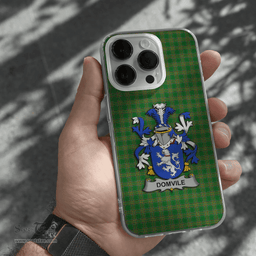 Irish Domvile Coat of Arms Family Crest Ireland Phone Case Irish National Tartan Irish County Phone Case
