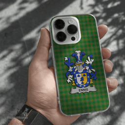 Irish Ennis Coat of Arms Family Crest Ireland Phone Case Irish National Tartan Irish County Phone Case