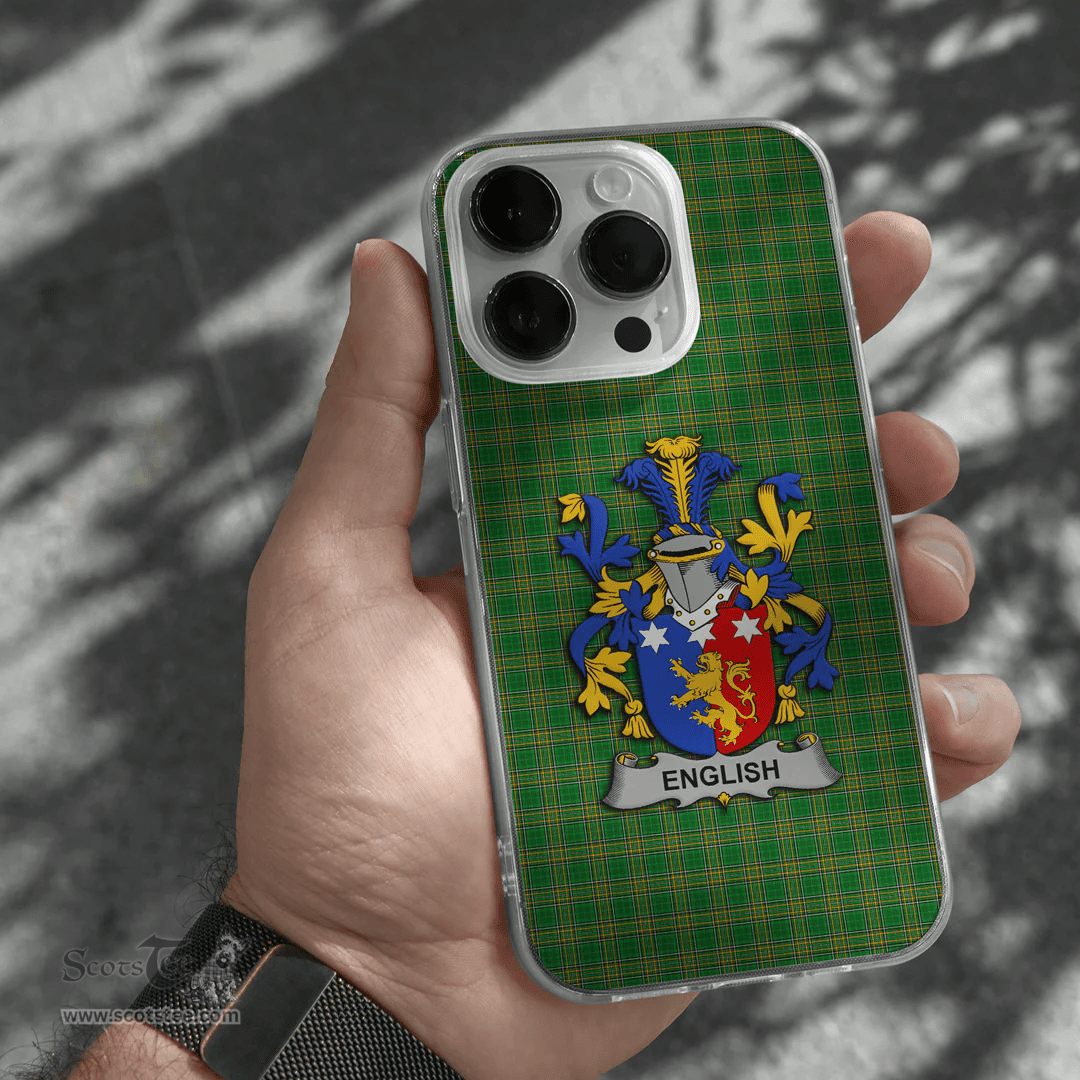 Irish English Coat of Arms Family Crest Ireland Phone Case Irish National Tartan Irish County Phone Case