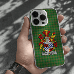 Irish Chichester Coat of Arms Family Crest Ireland Phone Case Irish National Tartan Irish County Phone Case