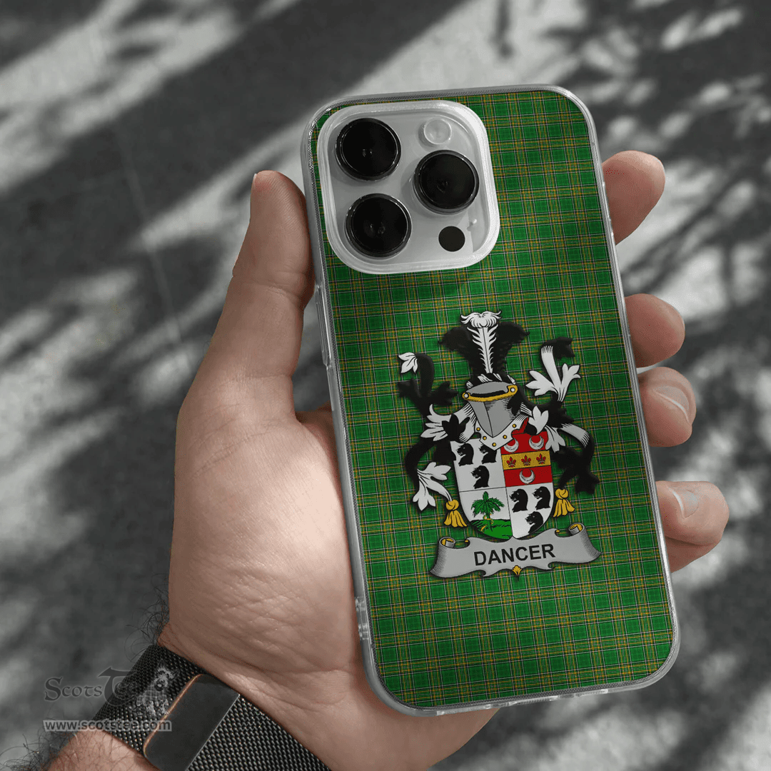 Irish Dancer Coat of Arms Family Crest Ireland Phone Case Irish National Tartan Irish County Phone Case