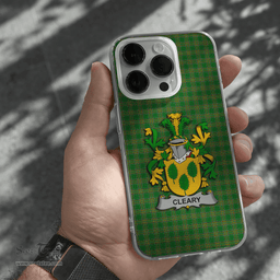 Irish Cleary or O Clery Coat of Arms Family Crest Ireland Phone Case Irish National Tartan Irish County Phone Case