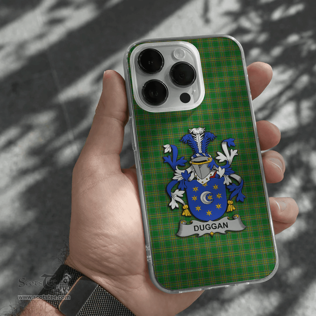 Irish Duggan or O Duggan Coat of Arms Family Crest Ireland Phone Case Irish National Tartan Irish County Phone Case