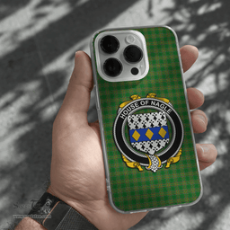 Irish House of NAGLE Coat of Arms Family Crest Ireland Phone Case Irish National Tartan Irish County Phone Case