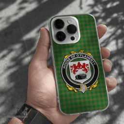 Irish House of O FLAHERTY Coat of Arms Family Crest Ireland Phone Case Irish National Tartan Irish County Phone Case