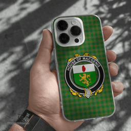 Irish House of MACGENIS Coat of Arms Family Crest Ireland Phone Case Irish National Tartan Irish County Phone Case