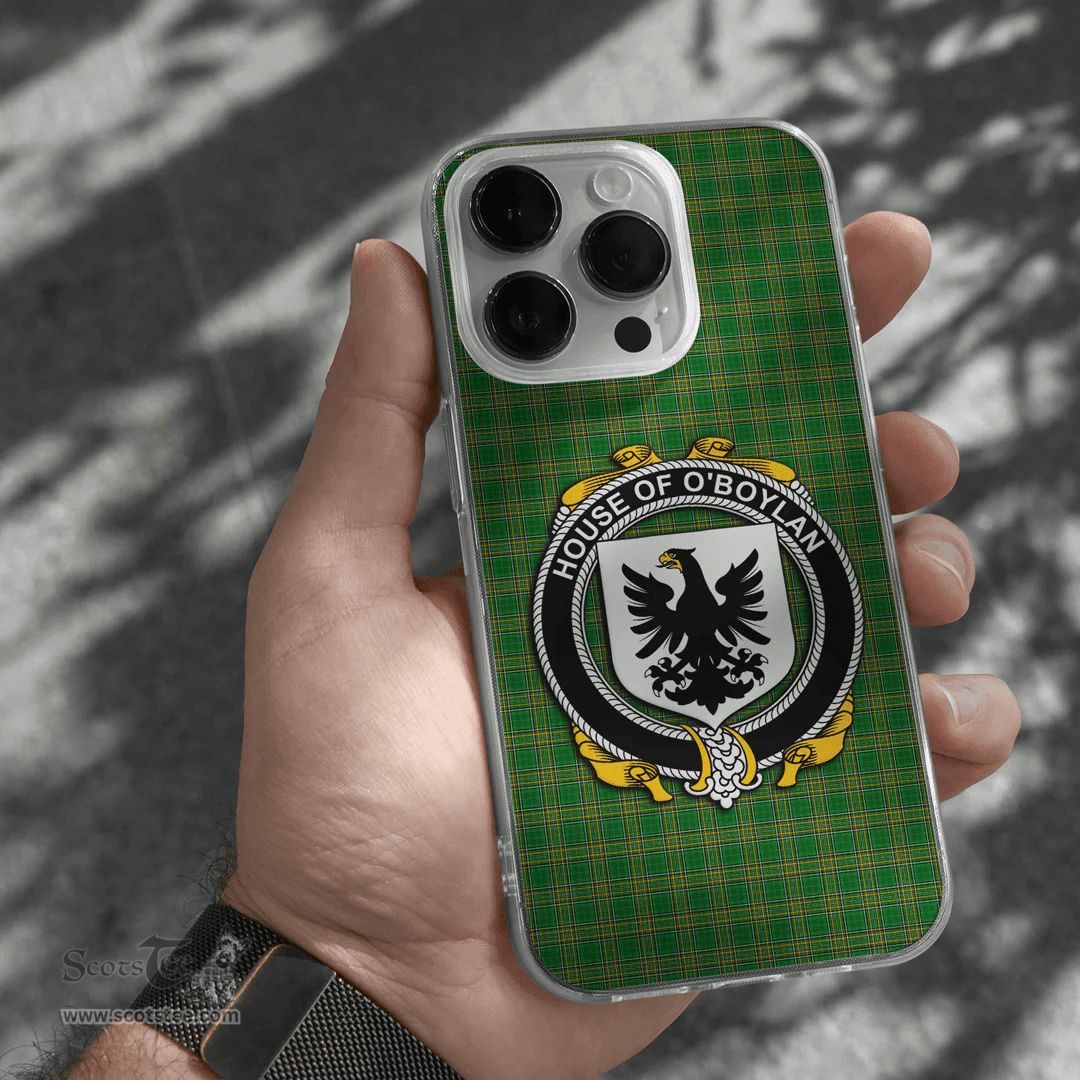 Irish House of O BOYLAND Coat of Arms Family Crest Ireland Phone Case Irish National Tartan Irish County Phone Case