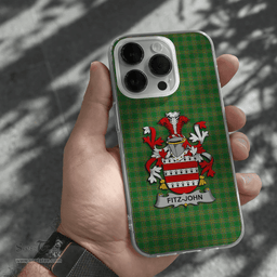 Irish Fitz-John Coat of Arms Family Crest Ireland Phone Case Irish National Tartan Irish County Phone Case