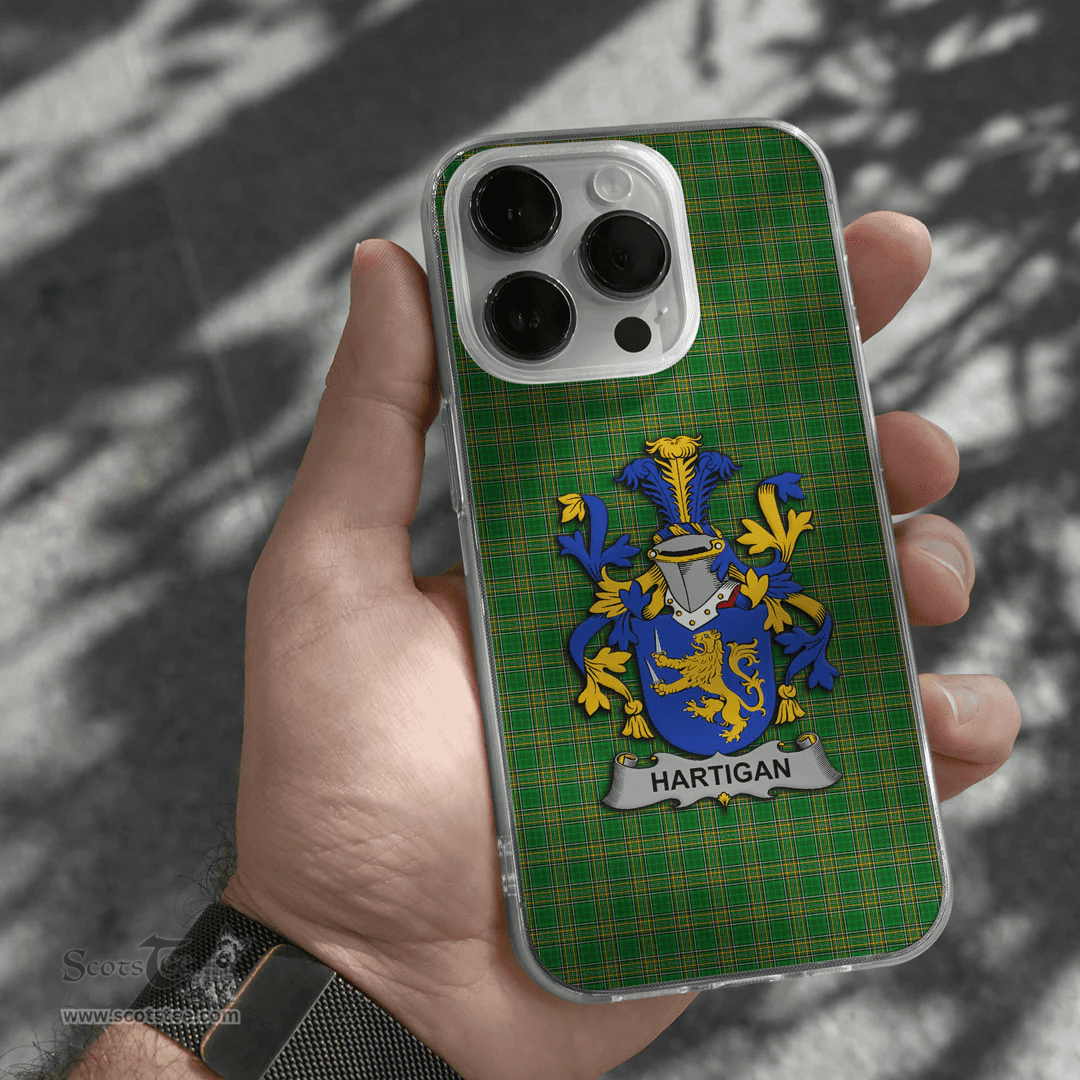 Irish Hartigan or O Hartagan Coat of Arms Family Crest Ireland Phone Case Irish National Tartan Irish County Phone Case