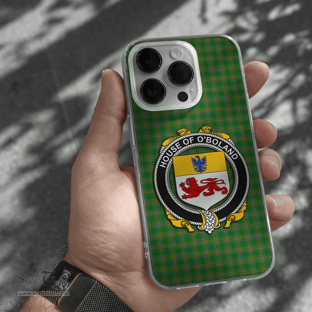 Irish House of O BOLAND Coat of Arms Family Crest Ireland Phone Case Irish National Tartan Irish County Phone Case
