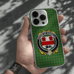 Irish House of KINSELLA Coat of Arms Family Crest Ireland Phone Case Irish National Tartan Irish County Phone Case