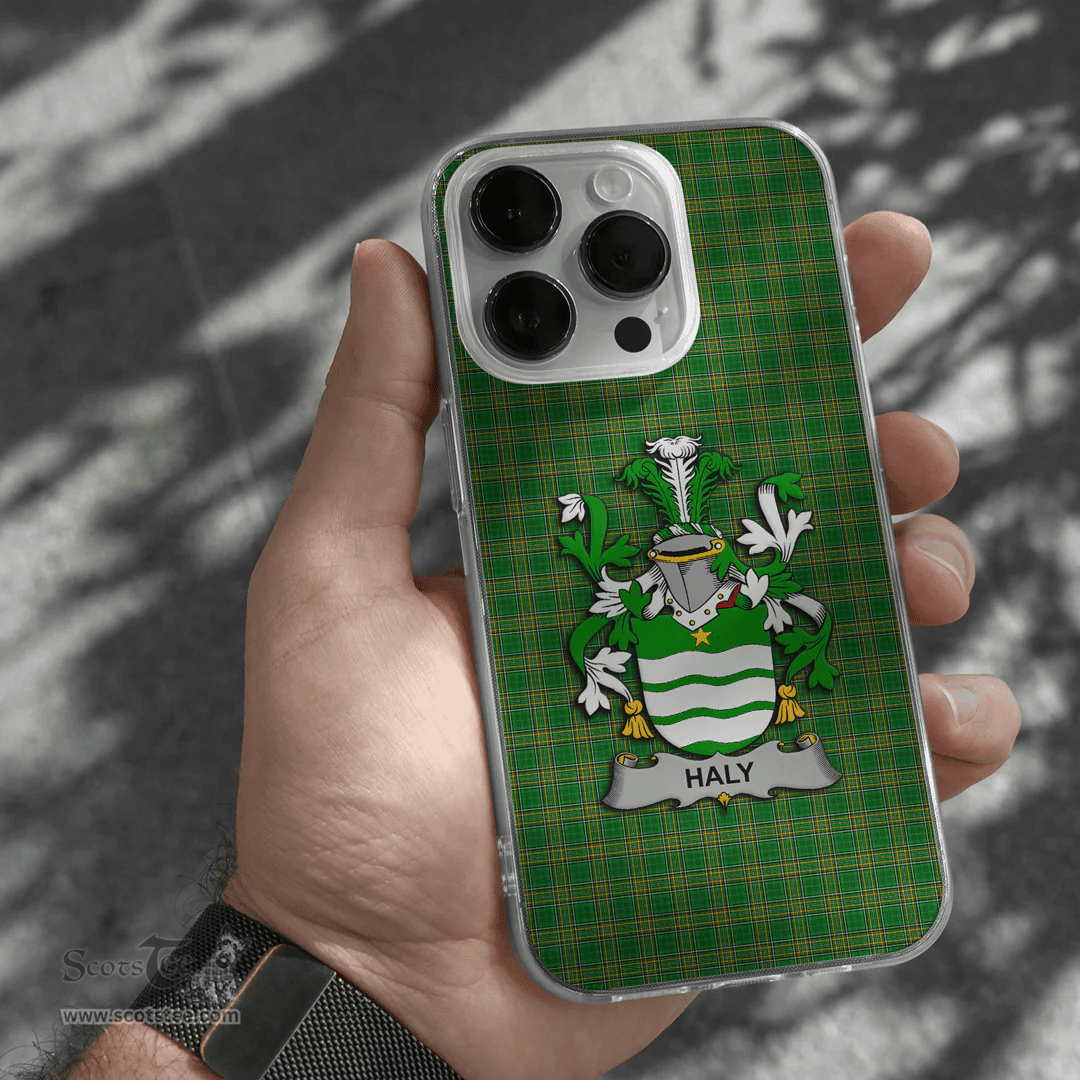 Irish Haly Coat of Arms Family Crest Ireland Phone Case Irish National Tartan Irish County Phone Case
