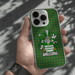 Irish Haly Coat of Arms Family Crest Ireland Phone Case Irish National Tartan Irish County Phone Case