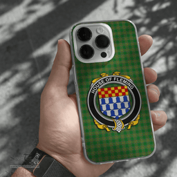 Irish House of FLEMING Coat of Arms Family Crest Ireland Phone Case Irish National Tartan Irish County Phone Case
